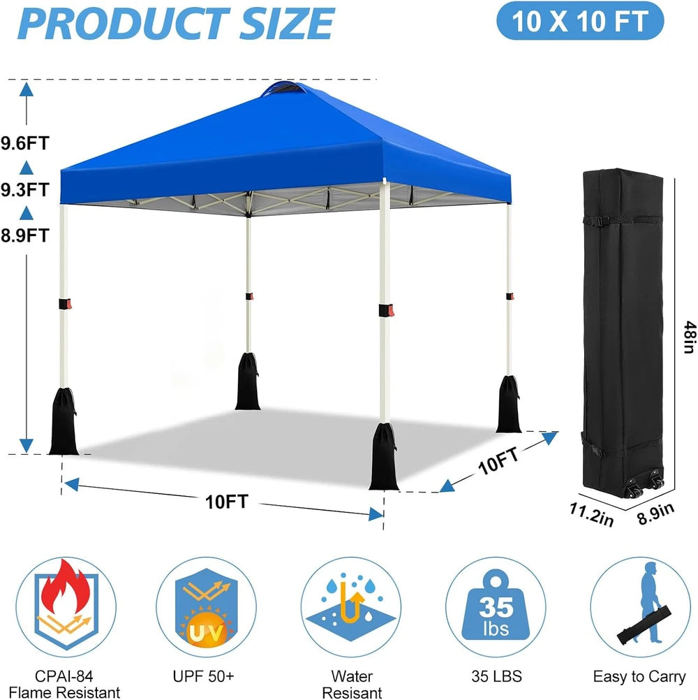WEIZE 10x10 Pop Up Canopy Tent